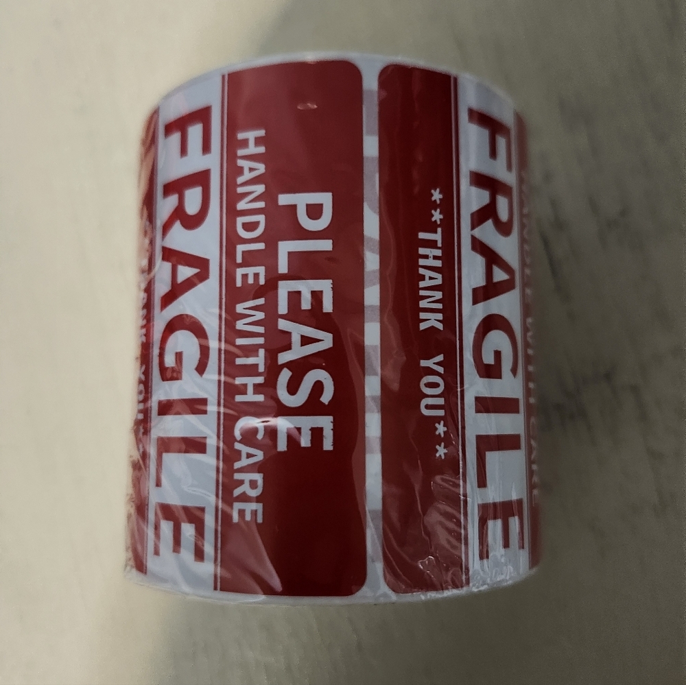 Fragile Stickers 500 Per Roll